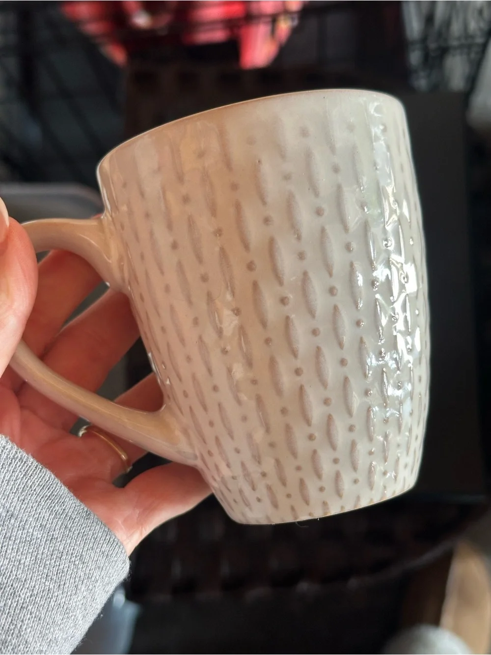 Neutral Textured Ceramic Mugs - Set of 2